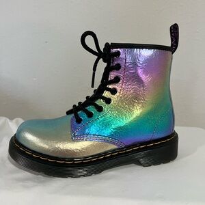 Dr. Martens Kids' 1460 Boot in Multi Rainbow Crinkle